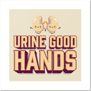 Kidney disease Urine Good Hands Kidney Care Pun Vintage Posters and Art